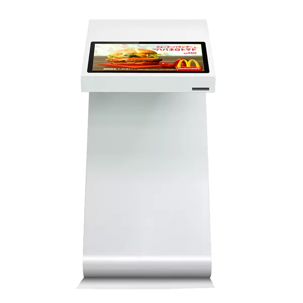 Kiosque d'information interactif en forme de S