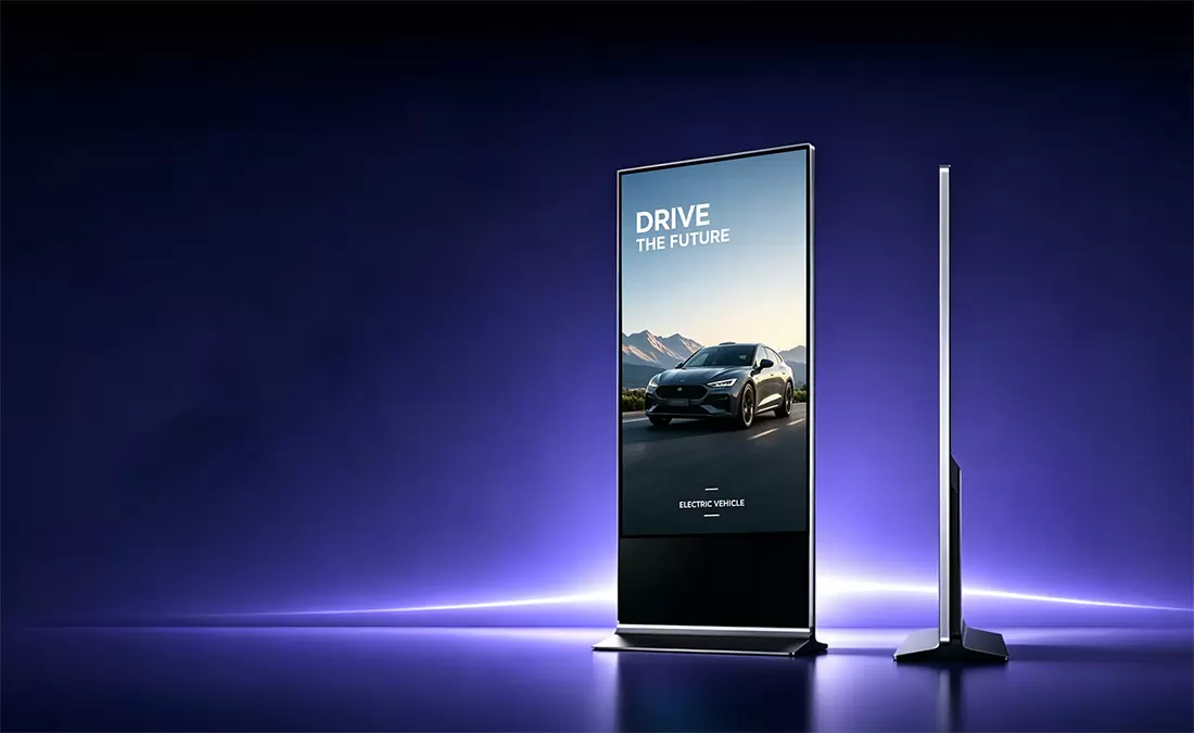 <br>Affichage publicitaire tactile sur support