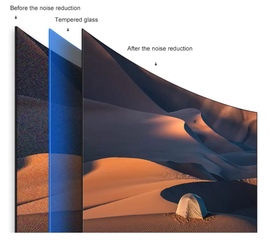 R&eacute;duction intelligente du bruit Saturation &eacute;lev&eacute;e