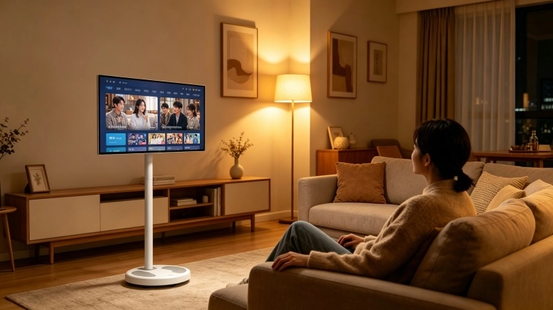 FVASEE &Eacute;cran intelligent roulant pour regarder Netflix n'importe o&ugrave; | T&eacute;l&eacute;vision en streaming portable